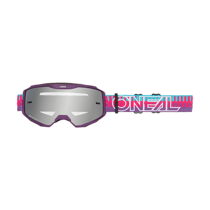 Masque O'NEAL B-10 STRIPED Junior Rose Écran Silver Mirror