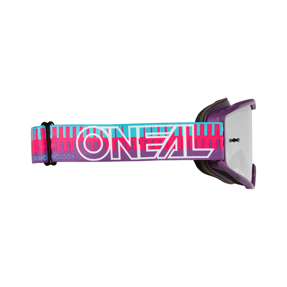 Masque O'NEAL B-10 STRIPED Junior Rose Écran Silver Mirror