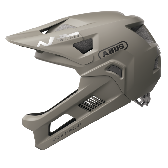 Casque VTT ABUS YOUDROP FF Junior Dust Gris