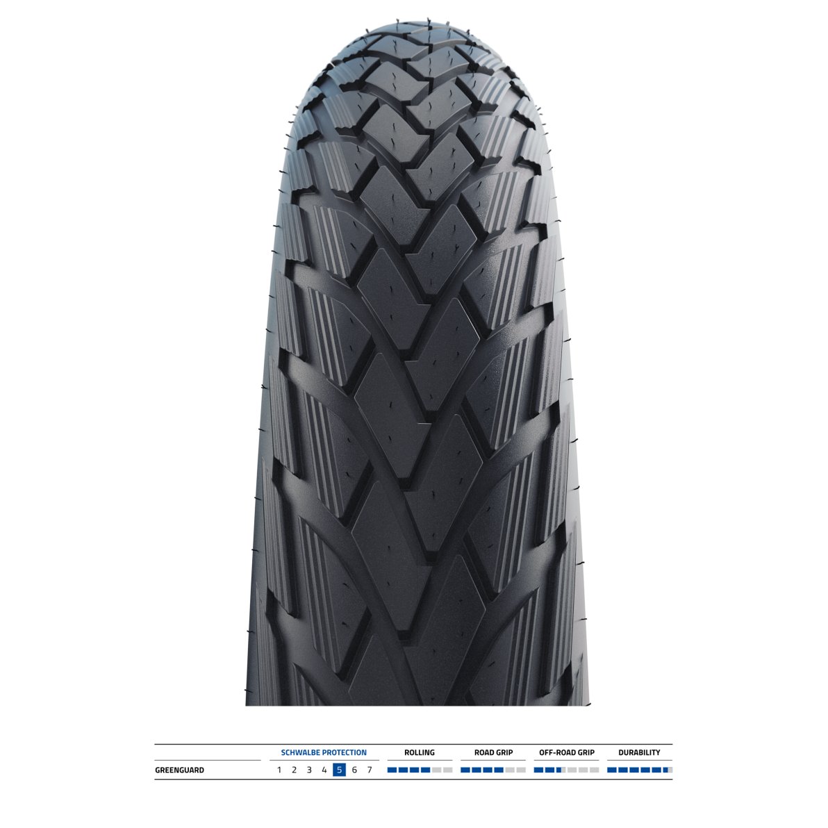 Pneu SCHWALBE GREEN MARATHON 27.5x2.35 ADDIX ECO GreenGuard Tubetype Rigide