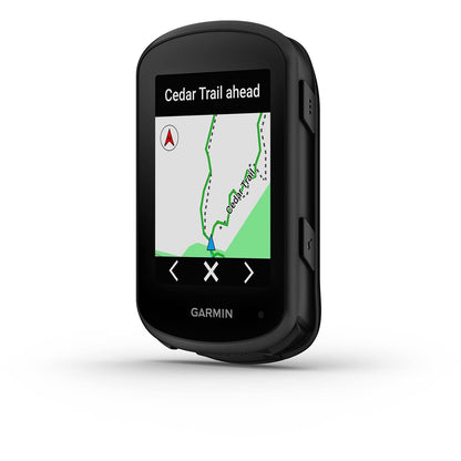 Compteur GPS GARMIN EDGE 840 — vue de trois quarts, guidage sur parcours