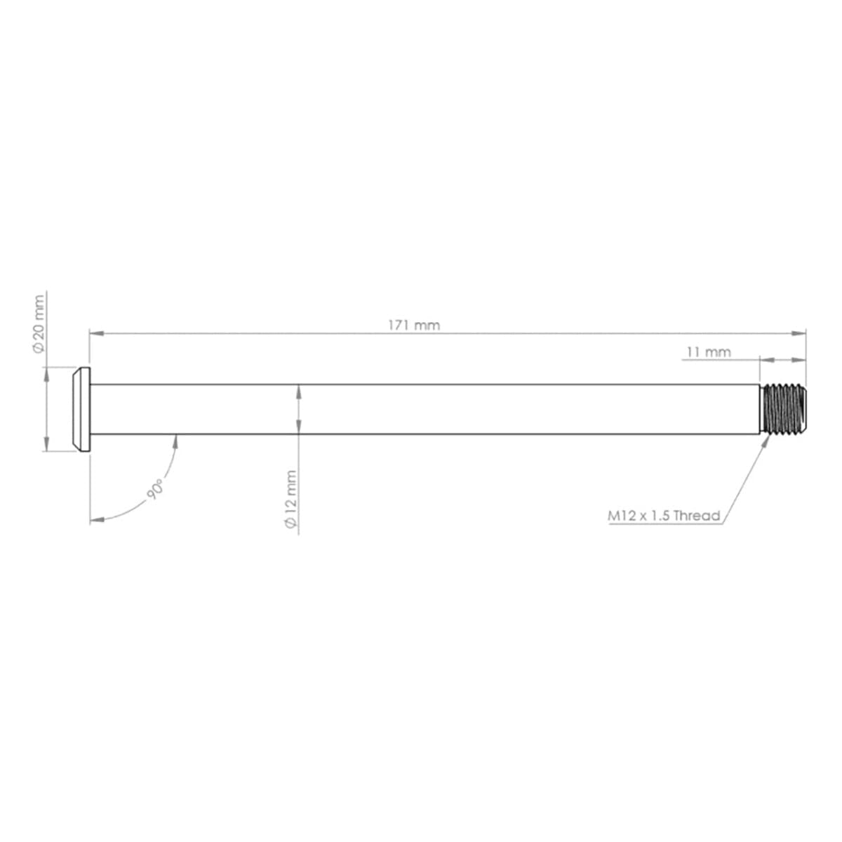 Axe de Roue Arrière BURGTEC 171 mm pour Cadre Yeti Or