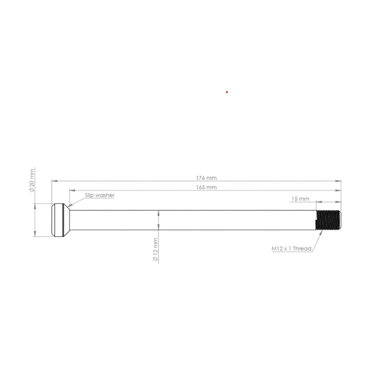 Axe de Roue Arrière BURGTEC 175,5 mm pour Cadres Specialized Noir