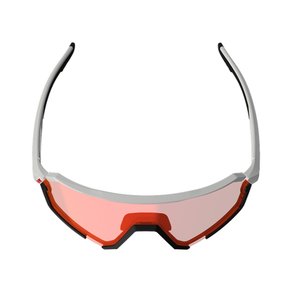 Lunettes LEATT RIDEVIZ PRO LARGE Blanc Verre Crystal Iriz Rouge