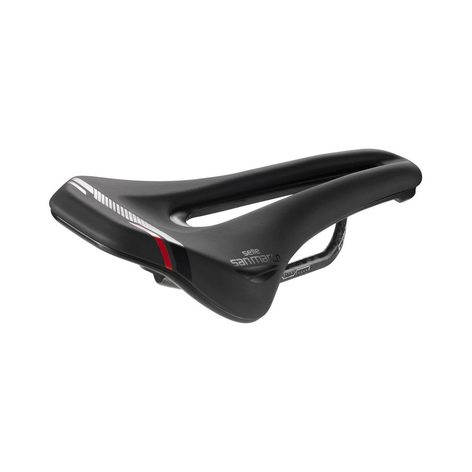 Selle SAN MARCO GROUND SHORT OPEN-FIT CARBON FX 140mm Noir