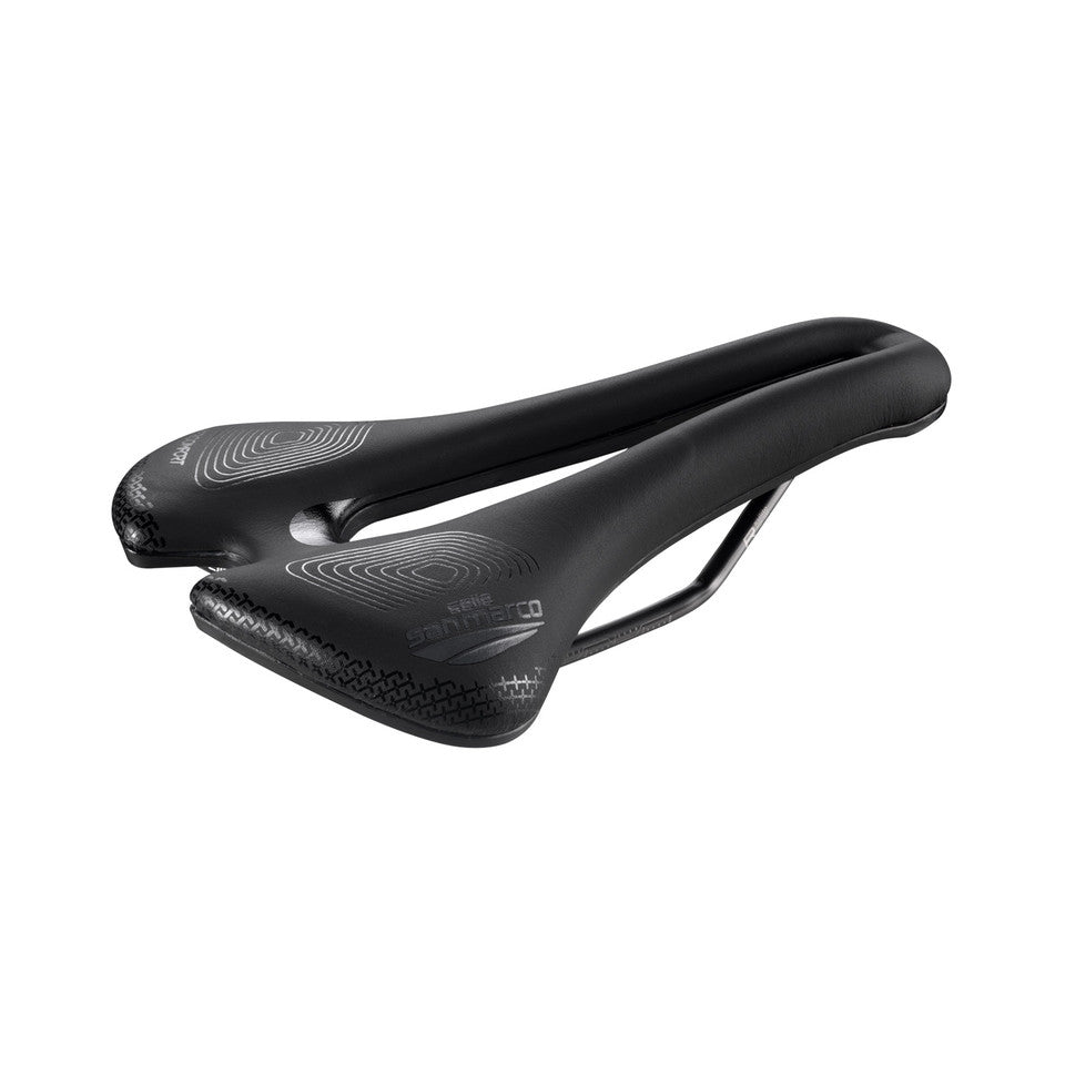 Selle SAN MARCO SHORTFIT 2.0 SUPERCOMFORT OPEN-FIT RACING L3 Largeur 155mm Rails Acier Xsilite