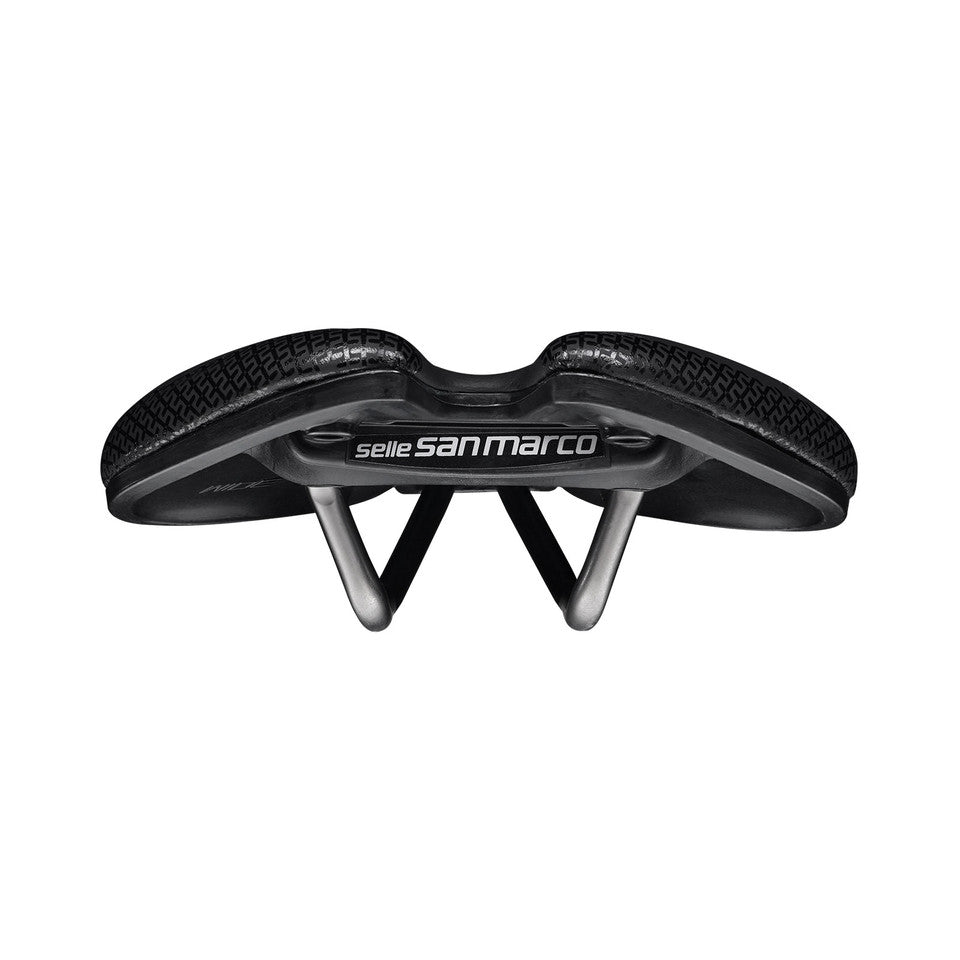 Selle SAN MARCO SHORTFIT 2.0 SUPERCOMFORT OPEN-FIT RACING L3 Largeur 155mm Rails Acier Xsilite