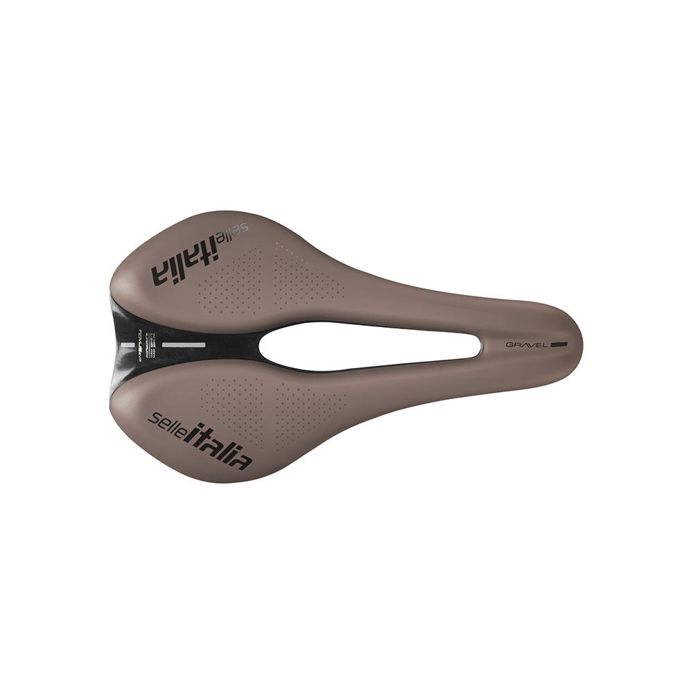 Selle SELLE ITALIA NOVUS BOOST EVO GRAVEL SUPERFLOW TM L Rails Manganèse Marron