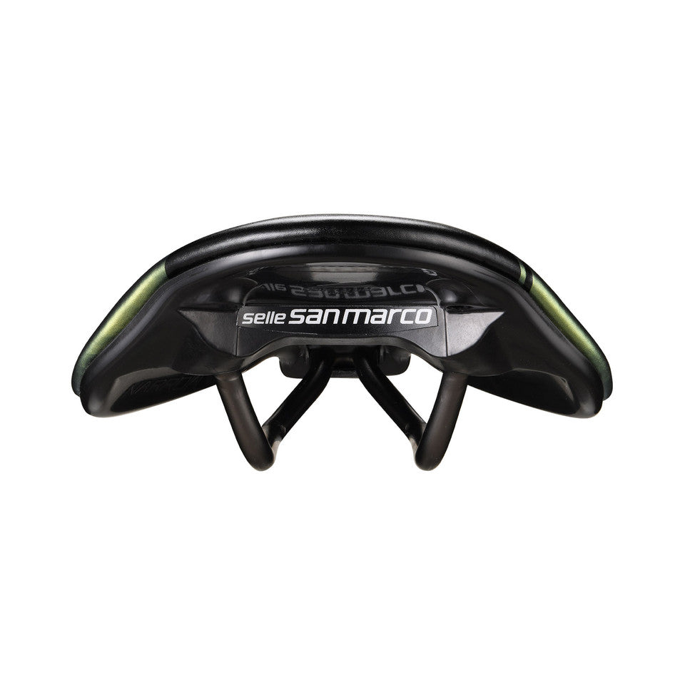 Selle SAN MARCO SHORTFIT 2.0 OPEN-FIT RACING L3 Largeur 155mm Rails Acier Xsilite Or