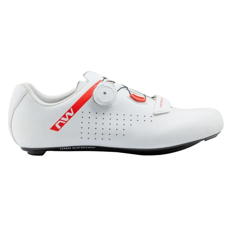 Chaussures Route NORTHWAVE CORE PLUS 2 Blanc/Rouge Fluo