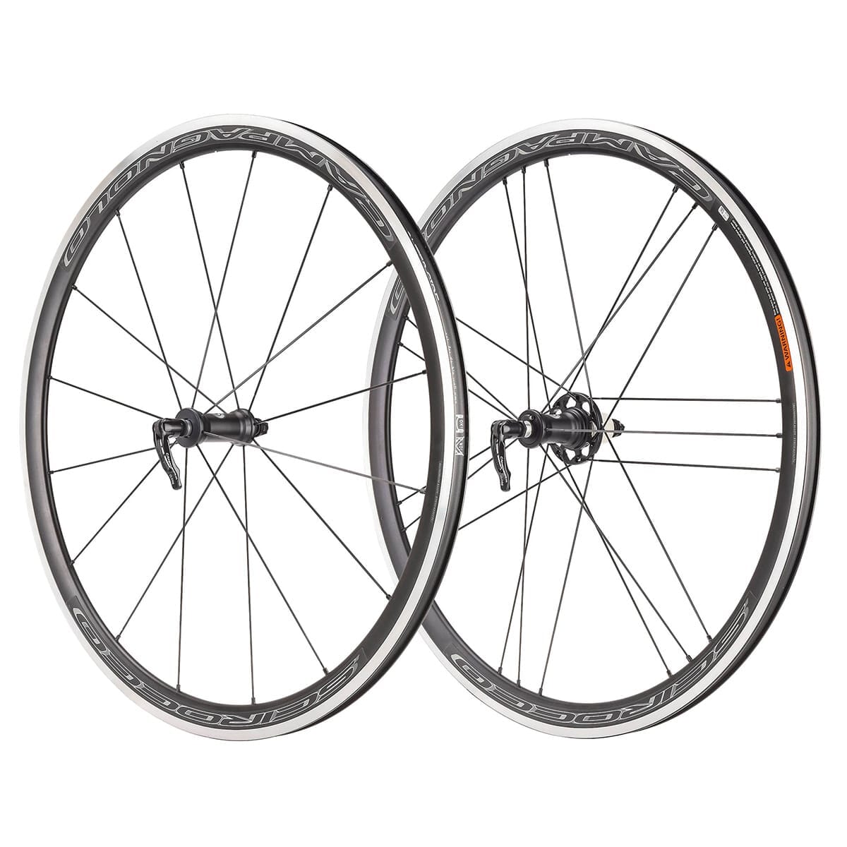 Paire De Roues Campagnolo Scirocco C17 700C - Frein Sur Jante, Alu Noir, Compatibles Shimano/Campagnolo