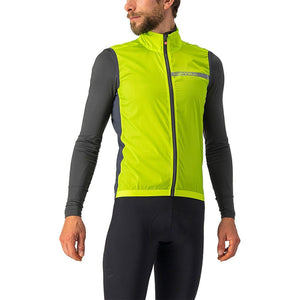 Gilet CASTELLI SQUADRA STRETCH Jaune/Gris