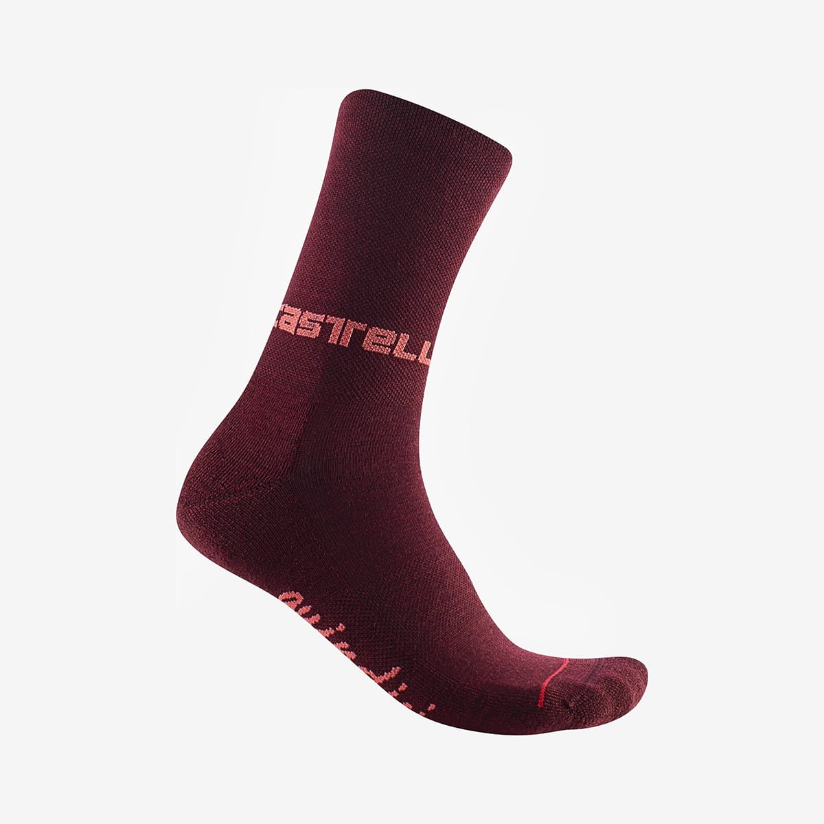 Chaussettes CASTELLI QUINDICI SOFT MERINO Femme Bordeaux