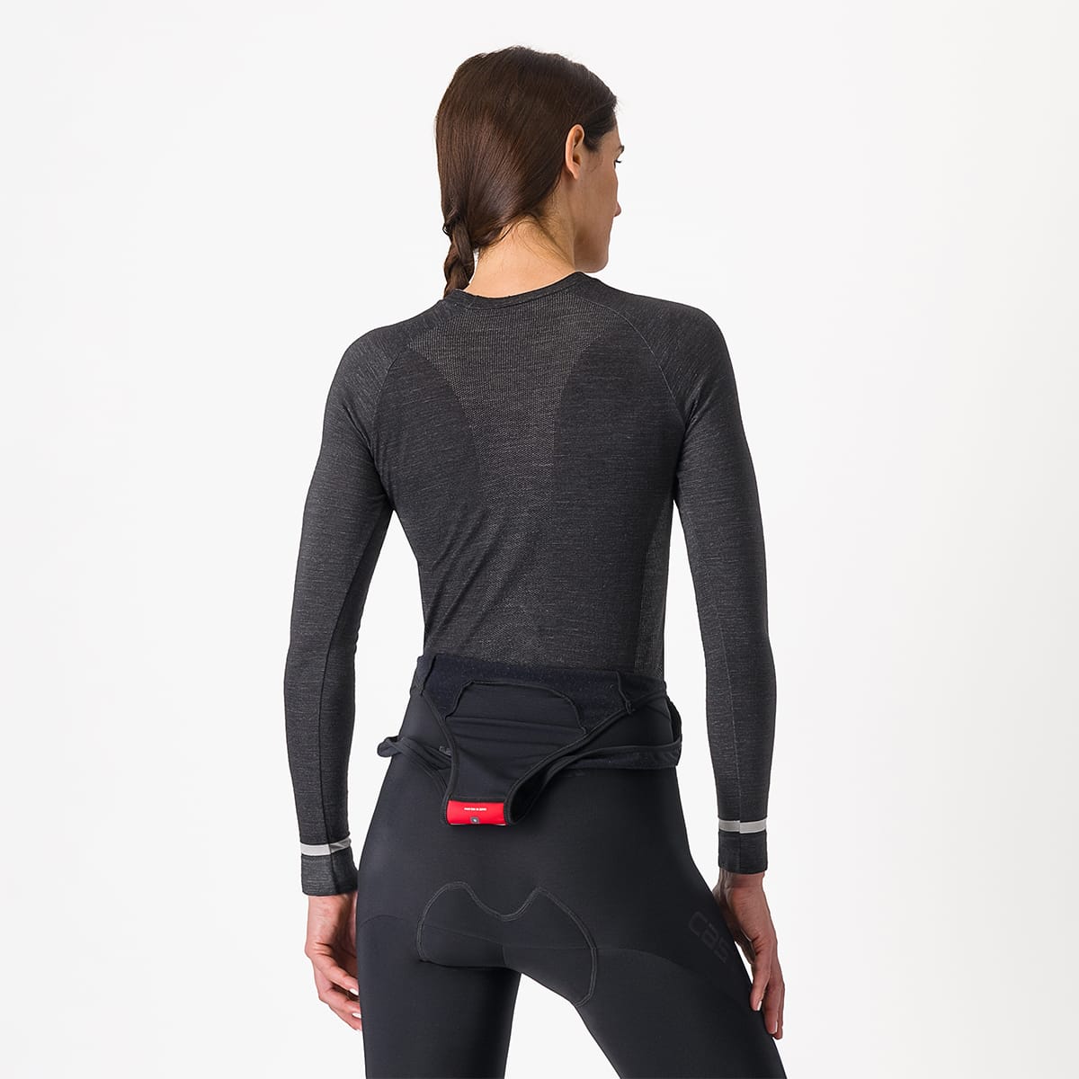 Sous-Vêtement CASTELLI MERINO SEAMLESS Femme Manches Longues Noir