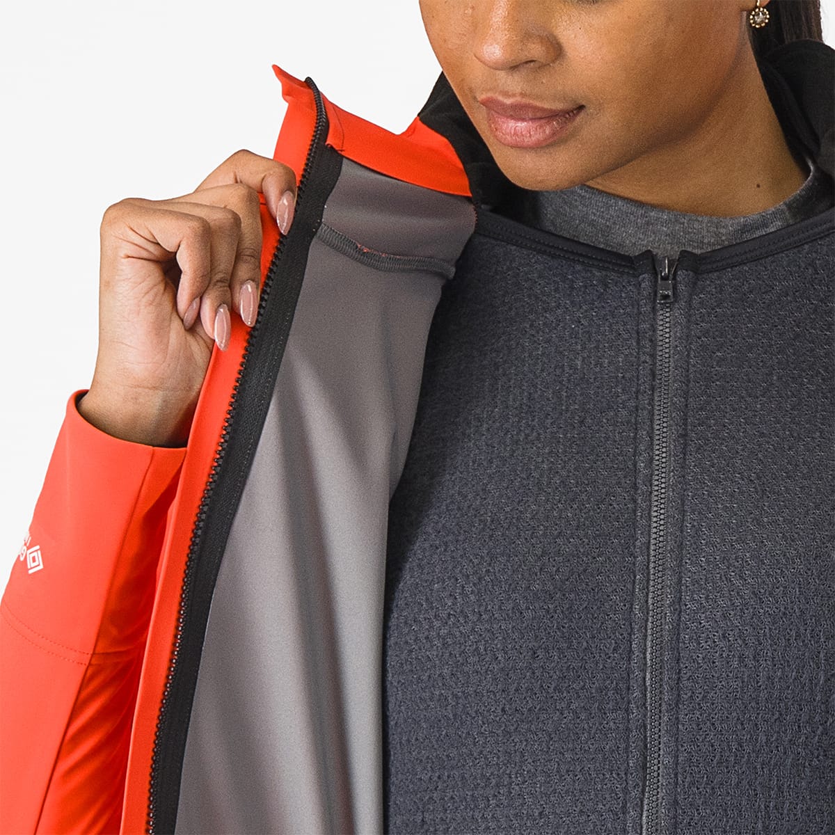 Veste CASTELLI ALPHA DOPPIO ROS Femme Corail/Noir