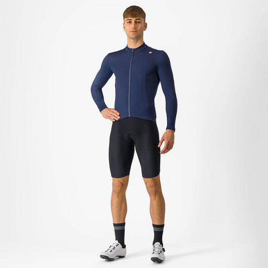 Maillot CASTELLI ESPRESSO THERMAL Manches Longues Bleu