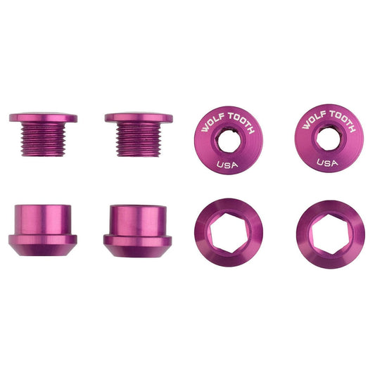 Kit 4 Vis et Ecrous Cheminés M8x6 mm WOLF TOOTH Transmission 1X Violet