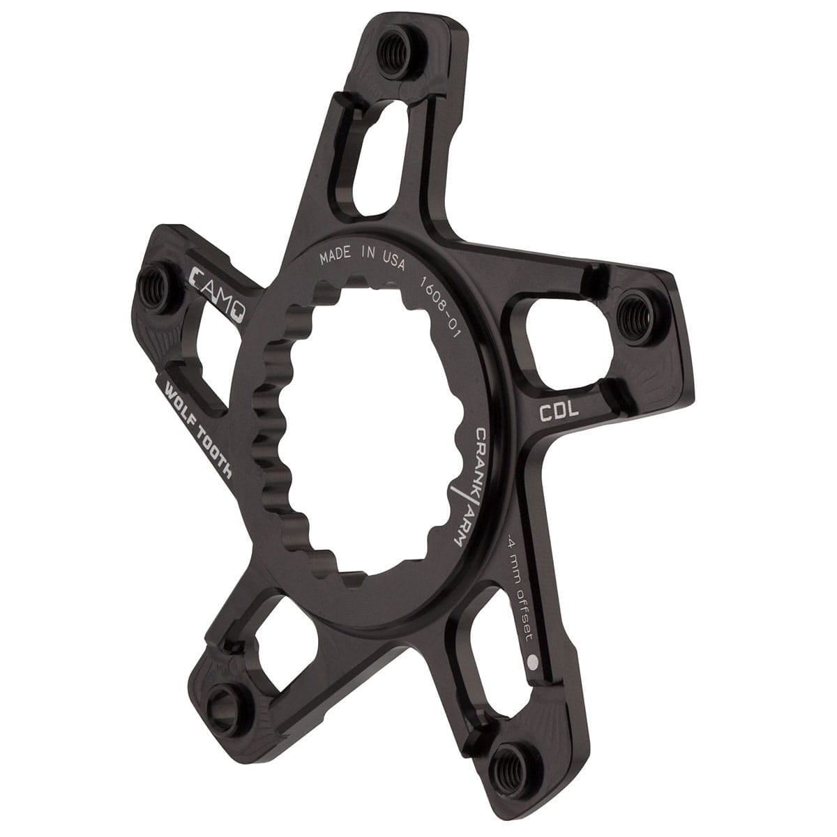 Étoile de Pédalier WOLF TOOTH CAMO M4 Cannondale Direct Mount Offset -4mm Noir