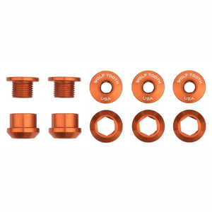 Kit 5 Vis et Ecrous Cheminés M8x6 mm WOLF TOOTH 1X Orange