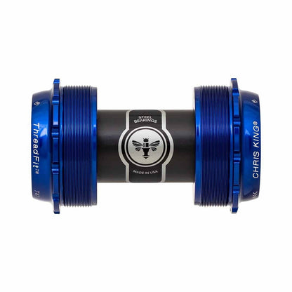 Boîtier de Pédalier CHRIS KING ThreadFit T47 24x 68/73 mm Bleu