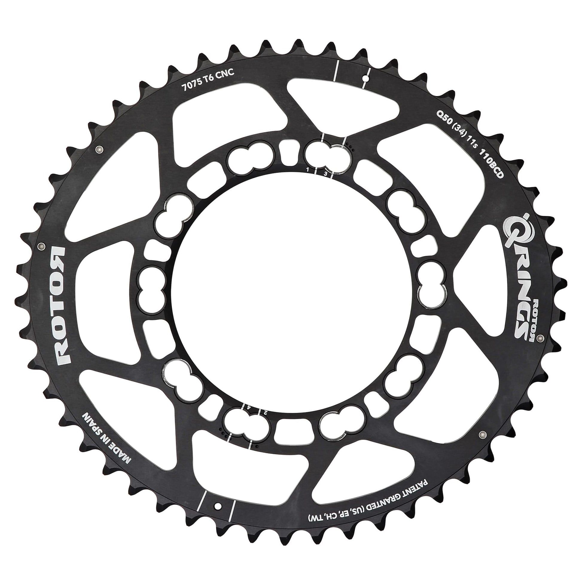 Plateau Extérieur Ovale 10/11V ROTOR Q-RING 110 mm