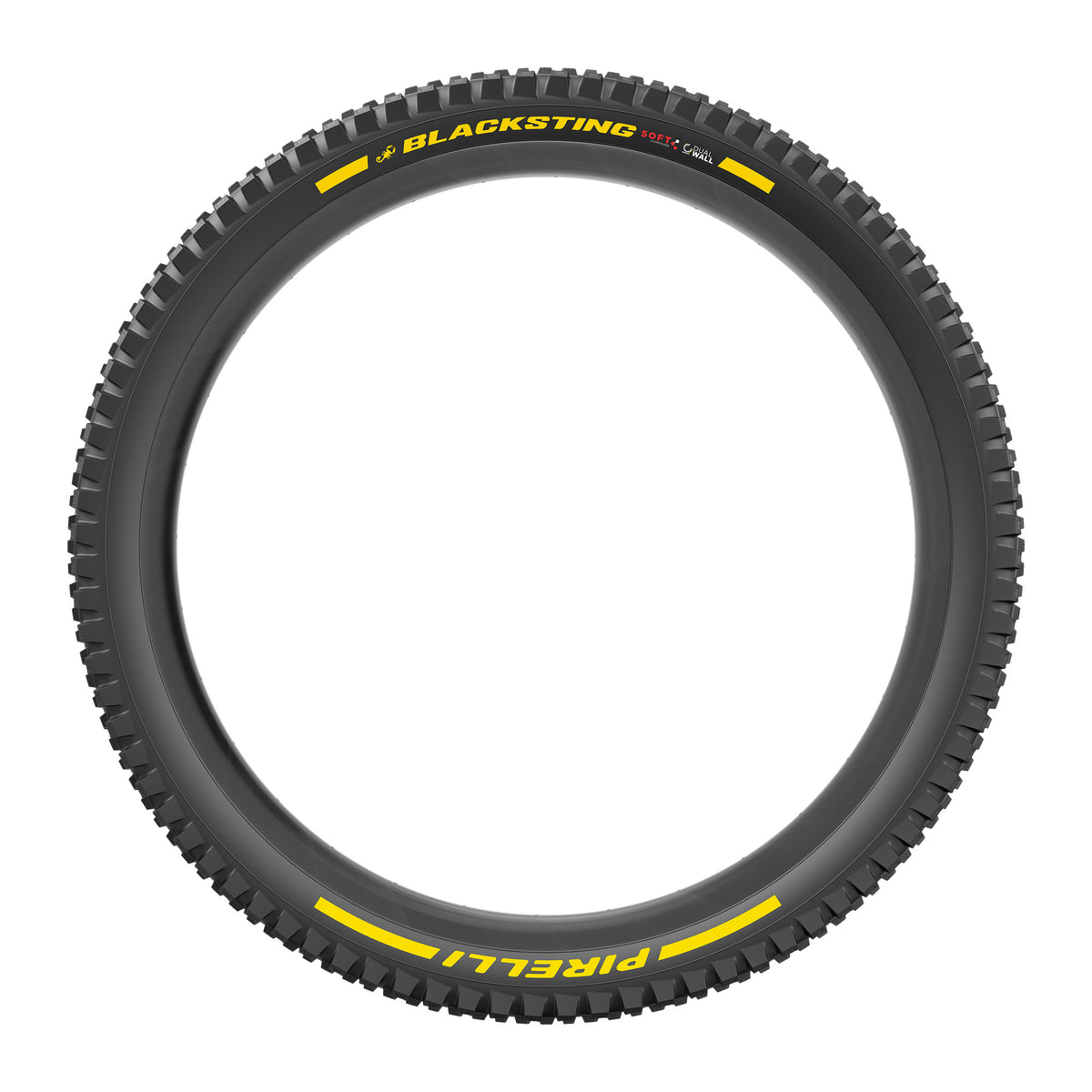 Pneu PIRELLI SCORPION BLACK STING 29x2.40 Soft DualWall Tubeless Ready Souple Noir/Jaune Team Edition