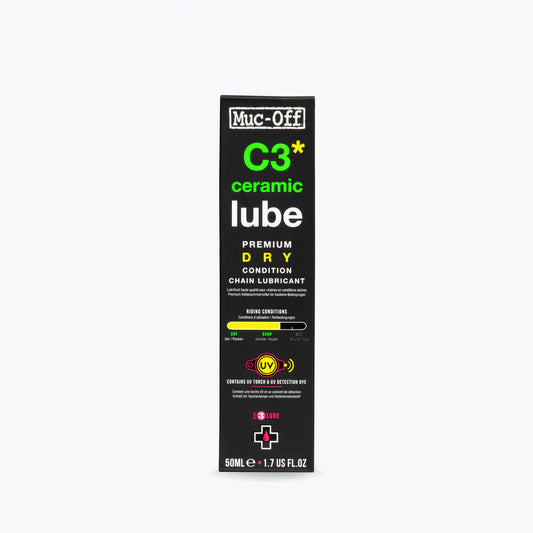 Lubrifiant Céramique Conditions Sèches pour Chaîne MUC-OFF C3 DRY CERAMIQUE LUBE (50 ml)