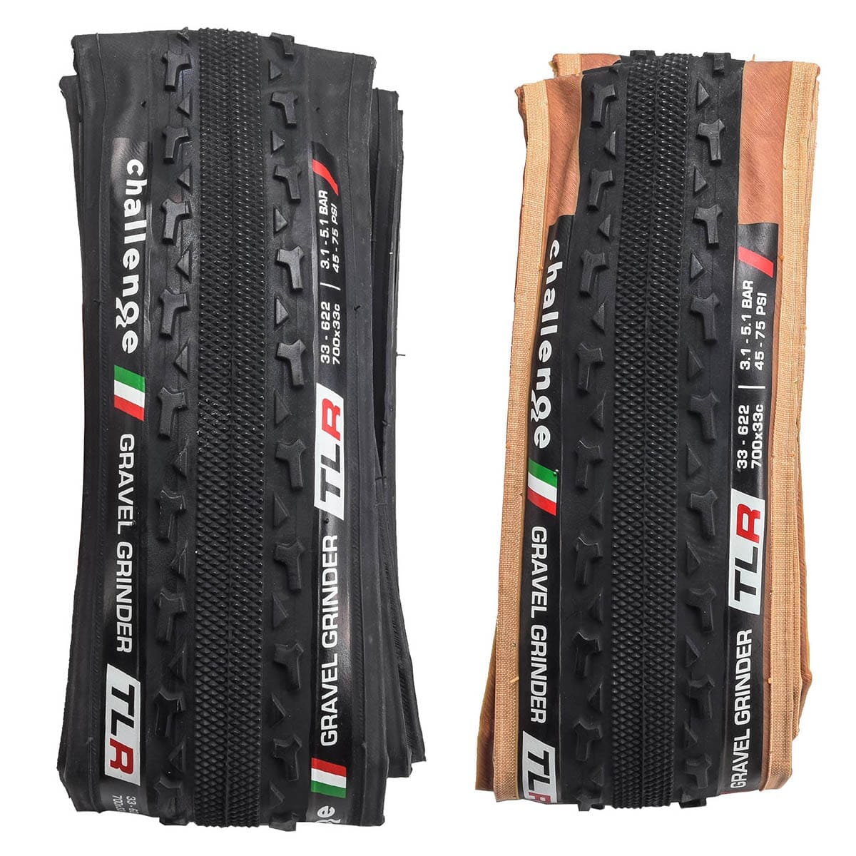 Pneu CHALLENGE GRAVEL GRINDER 700x33c Tubeless Ready Marron