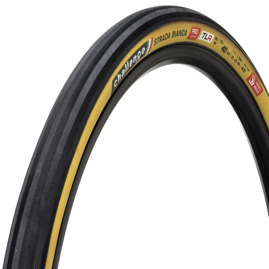 Pneu CHALLENGE STRADA BIANCA 700x40c Tubeless Ready Beige