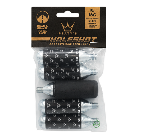 Cartouche CO2 PEATY'S HOLOESHOT Filetée Route / Gravel (x5)