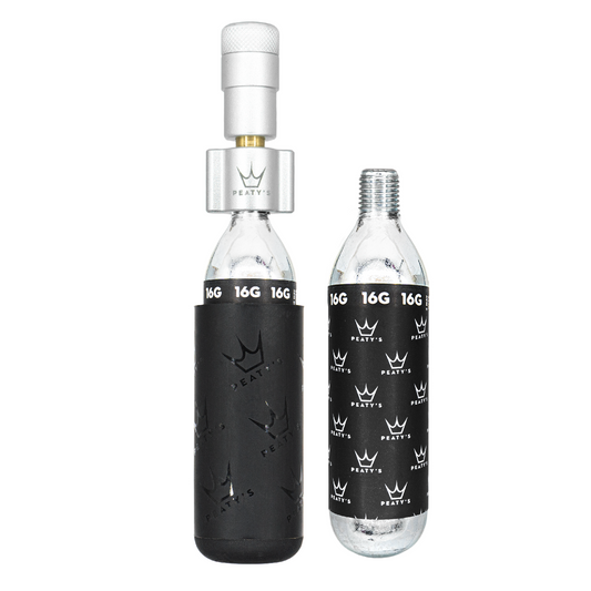 Percuteur CO2 PEATY'S HOLESHOT ROAD/GRAVEL + 2 Cartouches CO2 Filetée 16 g Silver
