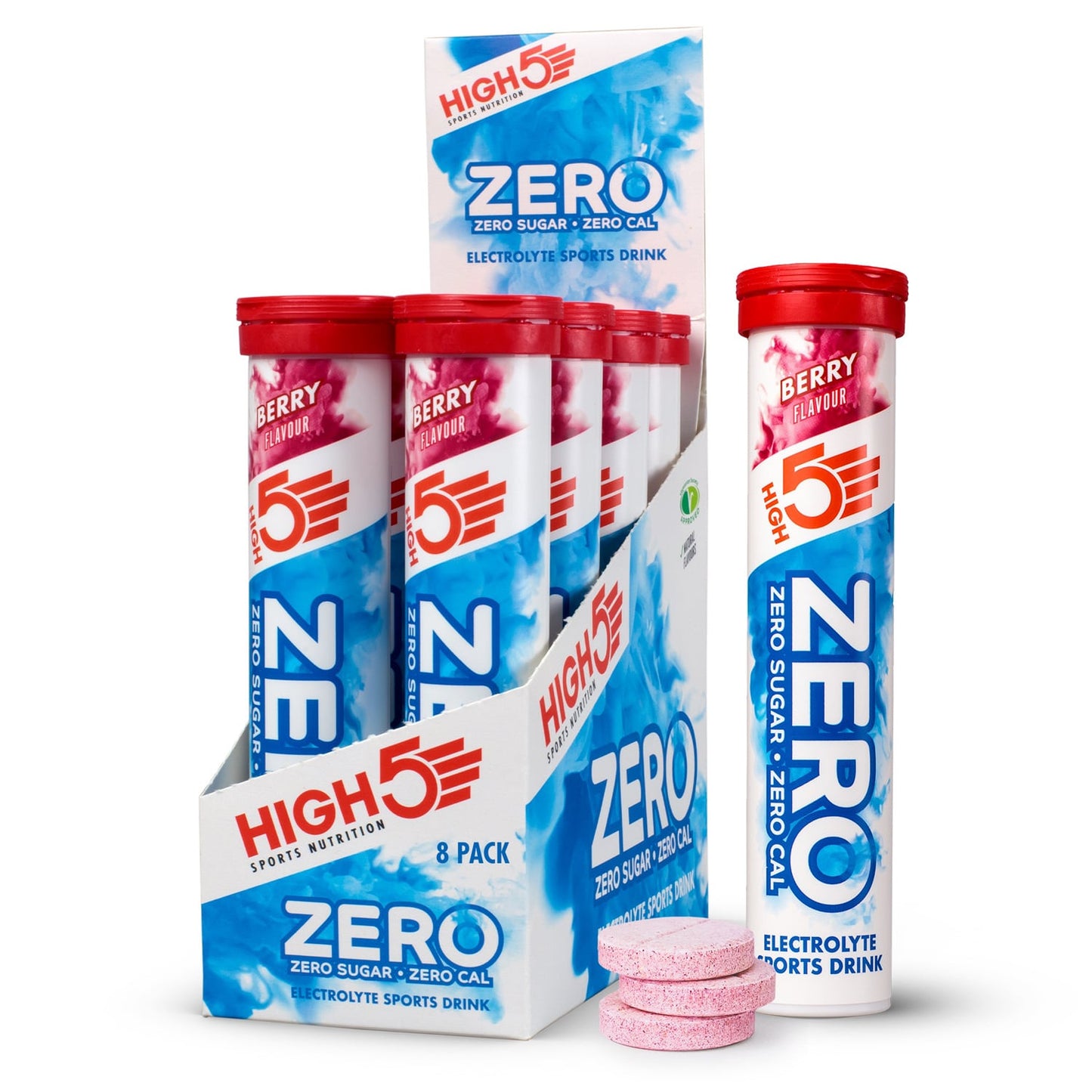 Boisson Anticrampe HIGH5 ZERO Tube de 20 Pastilles Fruits Rouge