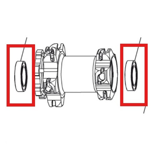 Kit 2 Roulements Moyeu Avant MAVIC 6 Trous Axe 9/12/15mm 20x32x7mm (6804)