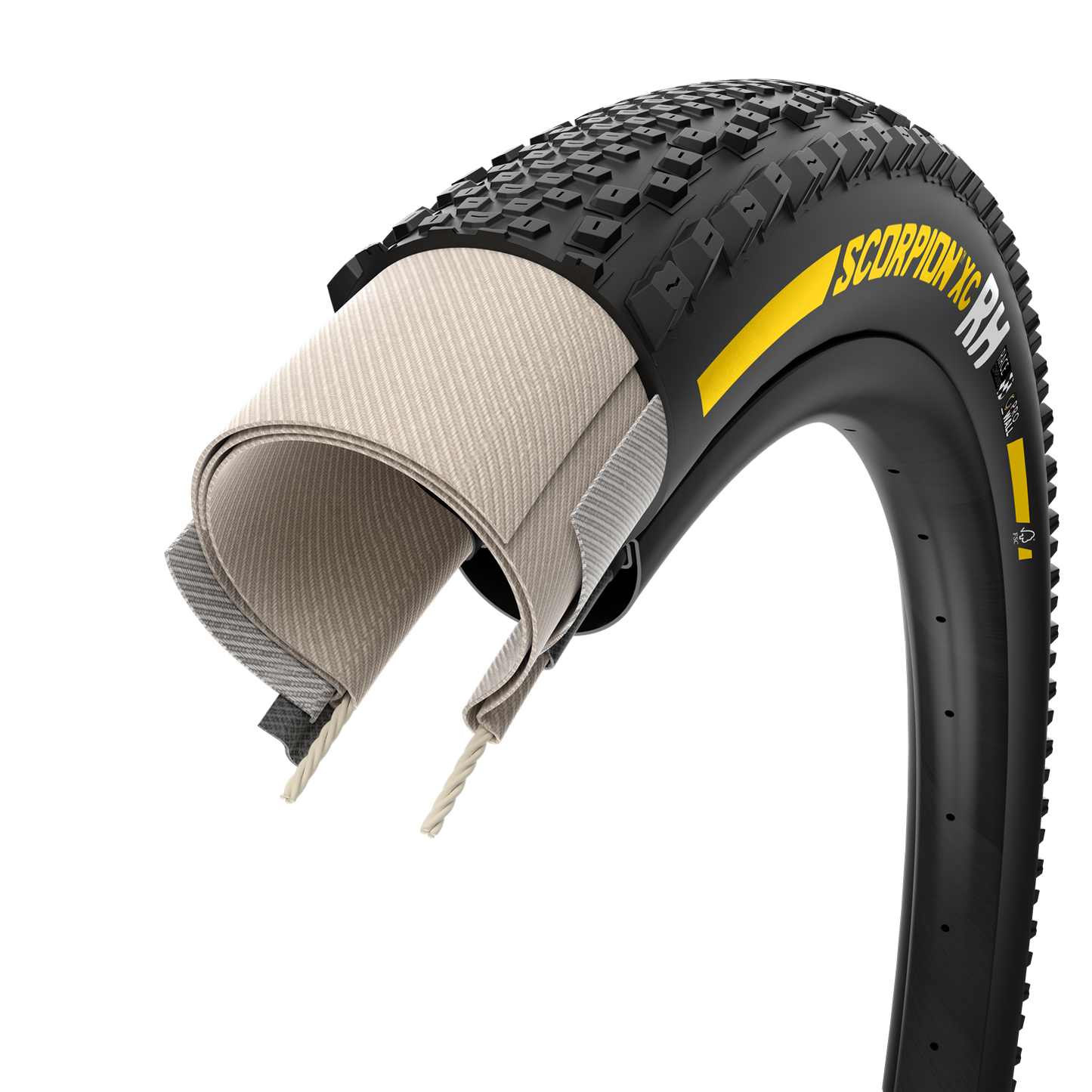 Pneu PIRELLI SCORPION RACE XC RH ProWall 29x2.40 Tubeless Ready Souple Noir/Jaune Team Edition