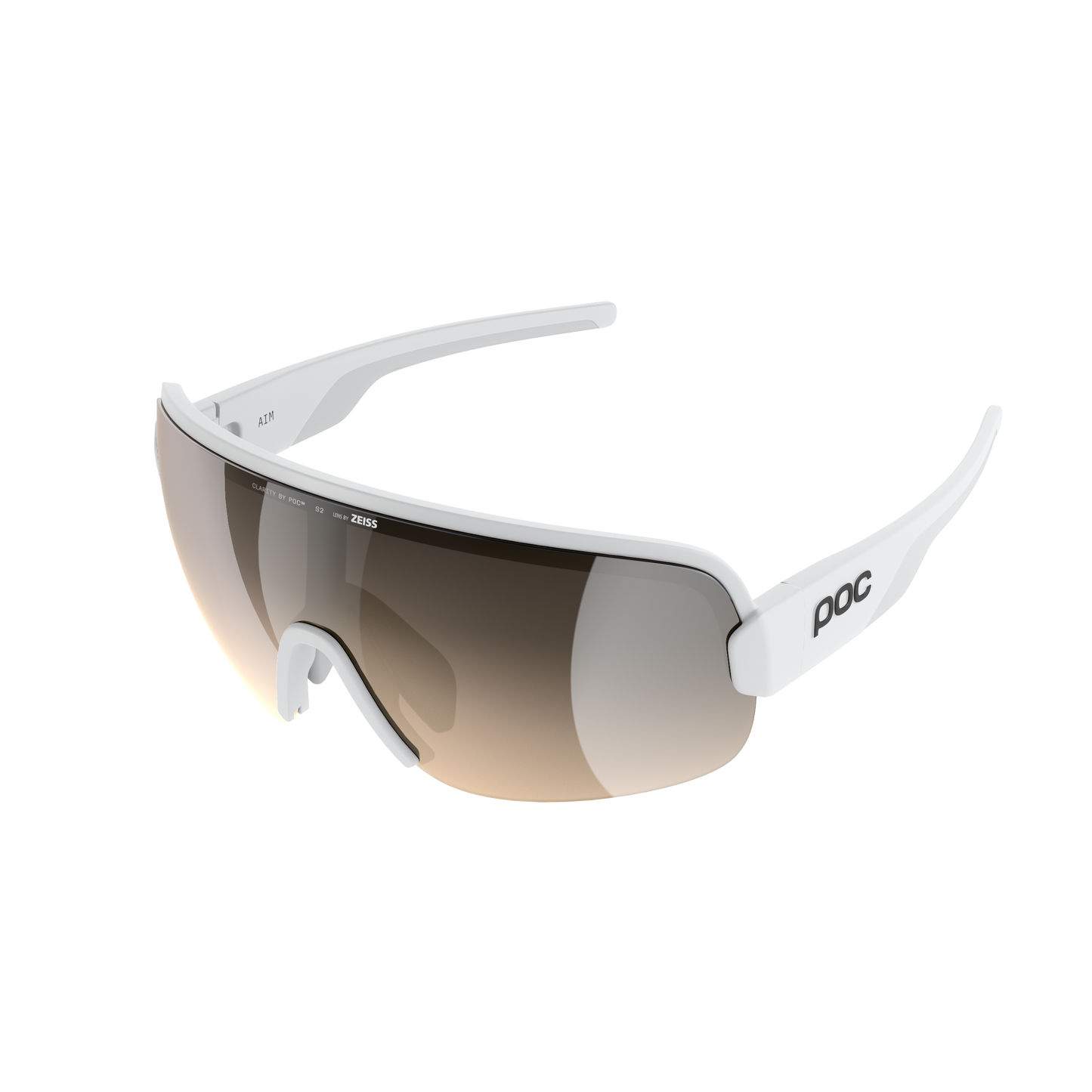 Lunettes POC AIM Blanc Verre Clarity Trail Partly Sunny Silver
