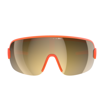 Lunettes POC AIM Orange Fluo Translucide Verre Clarity Road Partly Sunny Gold
