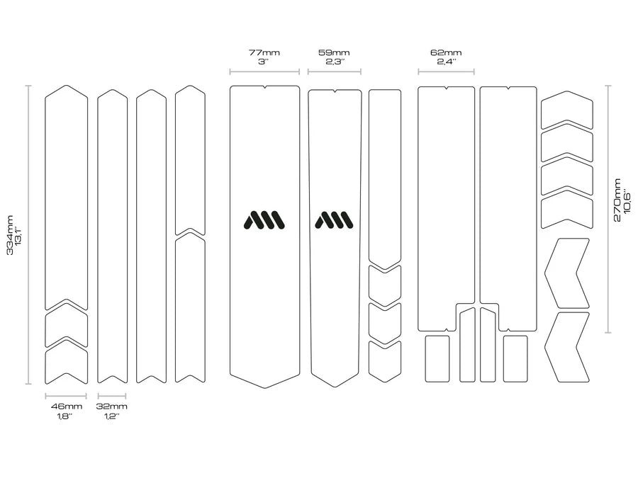 Protection Adhésive pour Cadre ALL MOUNTAIN STYLE TOTAL Transparent