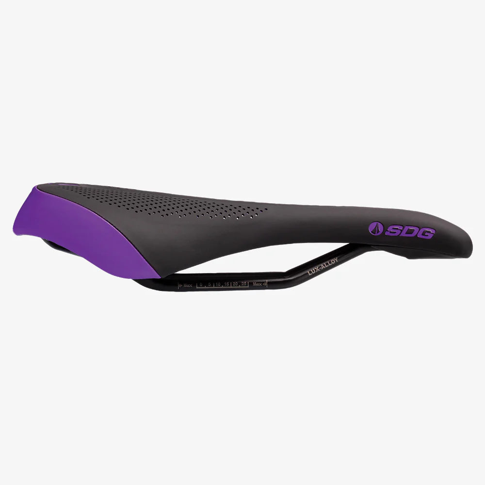 Selle SDG ALLURE V2 Femme Rails Lux-Alloy Noir/Violet