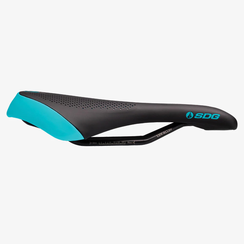 Selle SDG ALLURE V2 Femme-Rails Lux-Alloy Noir/Turquoise