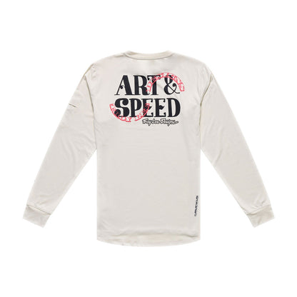 Maillot TROY LEE DESIGNS RUCKUS RIDE ART ET SPEED Manches Longues Pumice