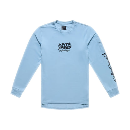 Maillot TROY LEE DESIGNS RUCKUS RIDE WAVES Manches Longues Bleu