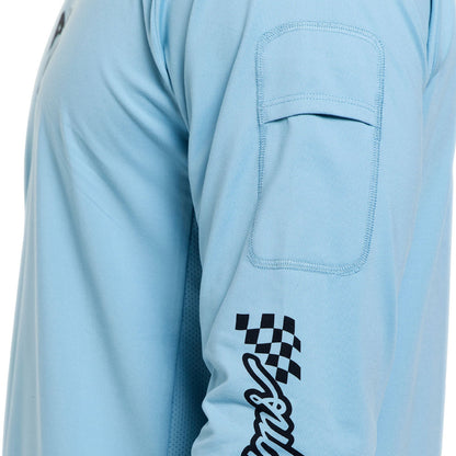 Maillot TROY LEE DESIGNS RUCKUS RIDE WAVES Manches Longues Bleu