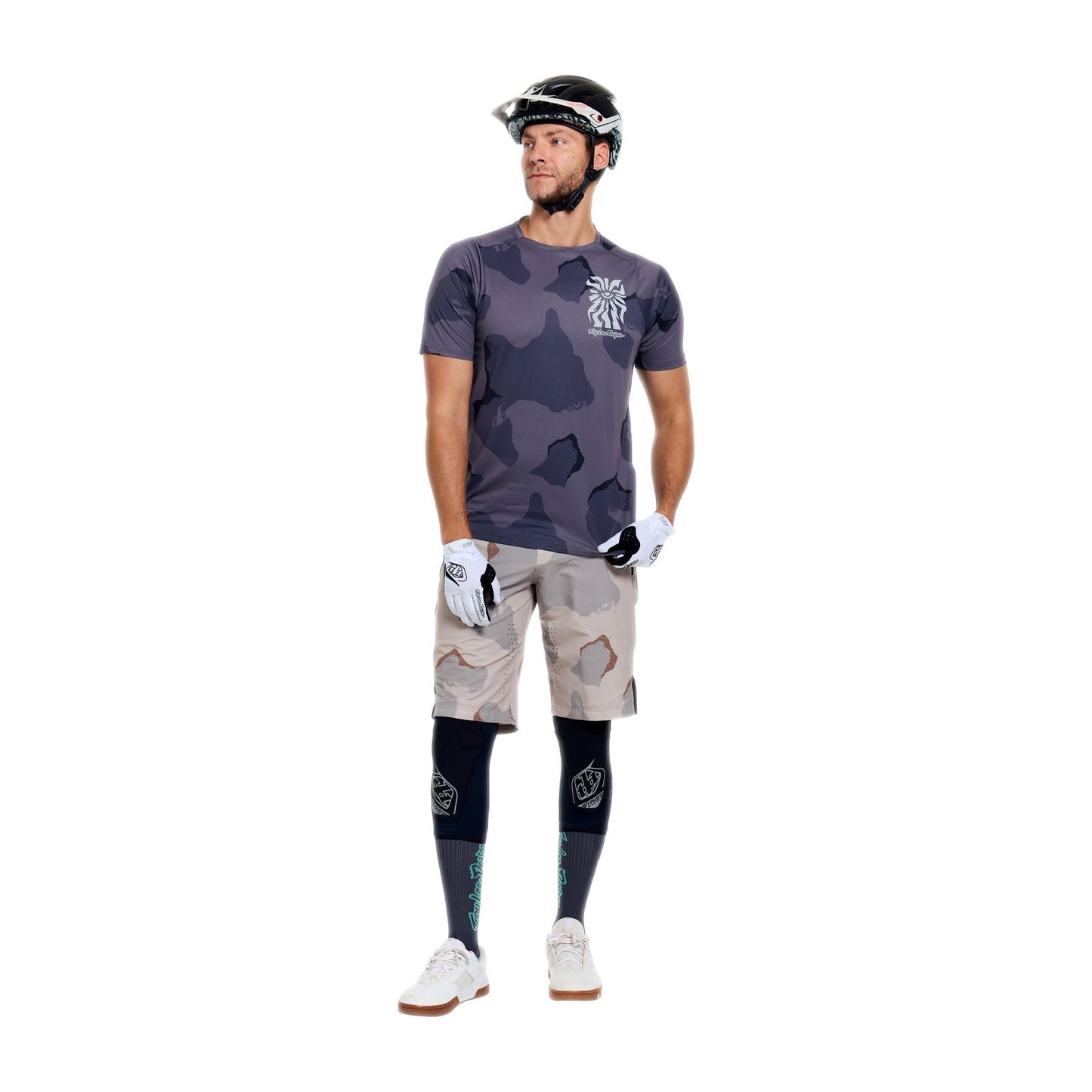 Maillot TROY LEE DESIGNS SKYLINE PRO FLOW CAMO Manches Courtes Carbon