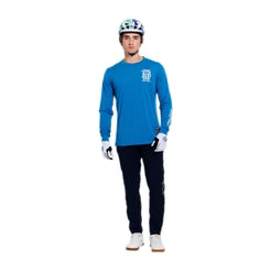 Maillot TROY LEE DESIGNS SKYLINE RIDE ONE EYE AERO Manches Longues Bleu