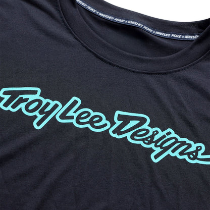 Maillot TROY LEE DESIGNS SKYLINE RIDE SIGNATURE Manches Longues Noir/Turquoise