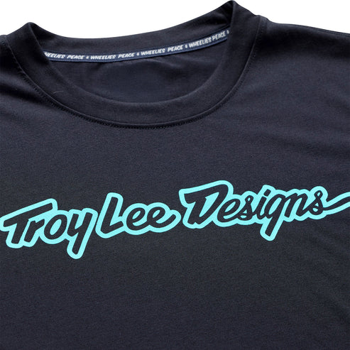 Maillot TROY LEE DESIGNS SKYLINE  RIDE SIGNATURE Manches Courtes Noir/Turquoise