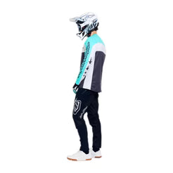Maillot TROY LEE DESIGNS SPRINT PRO YO MOTO Manches Longues Noir/Bleu