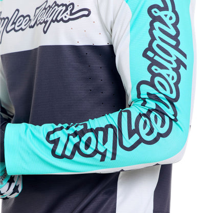 Maillot TROY LEE DESIGNS SPRINT PRO YO MOTO Manches Longues Noir/Bleu