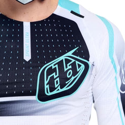 Maillot TROY LEE DESIGNS SPRINT ULTRA PROTON Manches Longues Blanc/Bleu