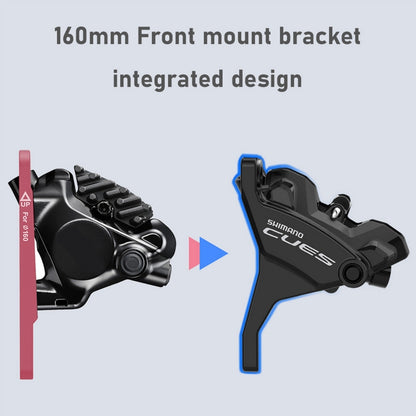 Levier Gauche  et Étrier Avant SHIMANO CUES U6030 Mono Flatmount Sans Disque